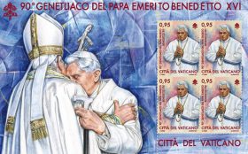 Benedikt XVI.: Vatikan-Sonderbriefmarke zum 90. Geburtstag