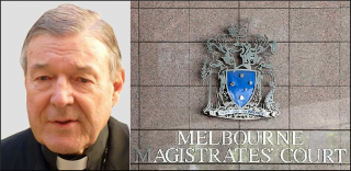 Kardinal Pell vor dem Melbourne Magistrates Court