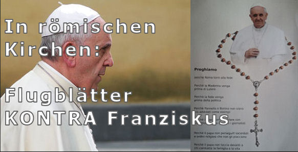 Rom: Flugblätter ermahnen Papst Franziskus