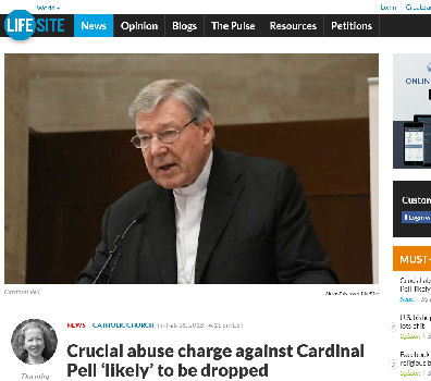 Australien: Anklage gegen Kardinal Pell wird wahrscheinlich fallen gelassen